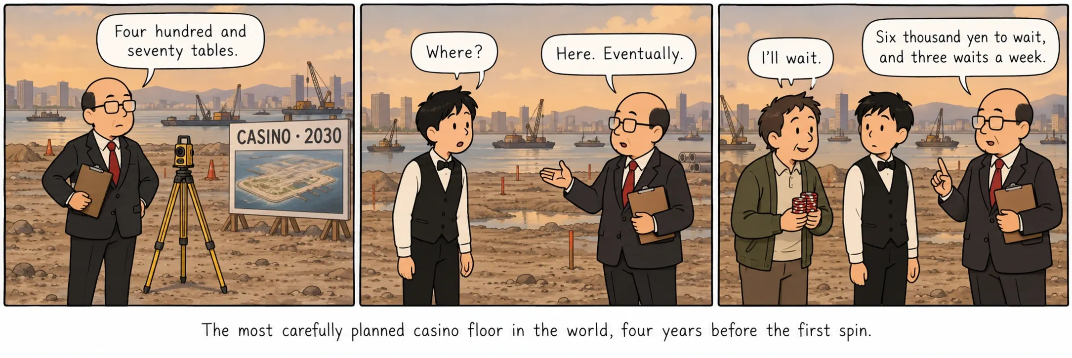 La salle de casino la plus soigneusement planifiée du monde, quatre ans avant le premier coup.
